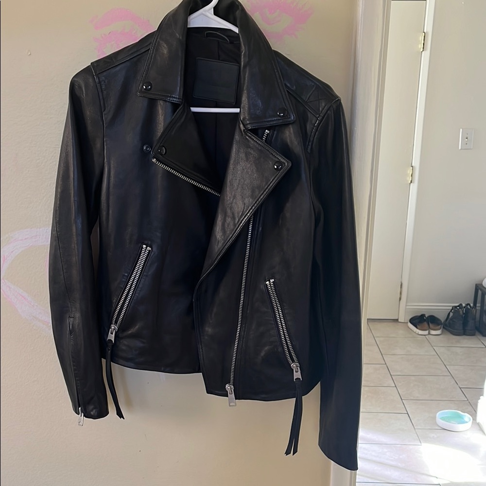All Saints IS size 8 leather jacket